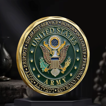 US Army Gold Plated Commemorative Coin