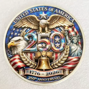 250th Anniversary Commemorative Gold Plated Coin